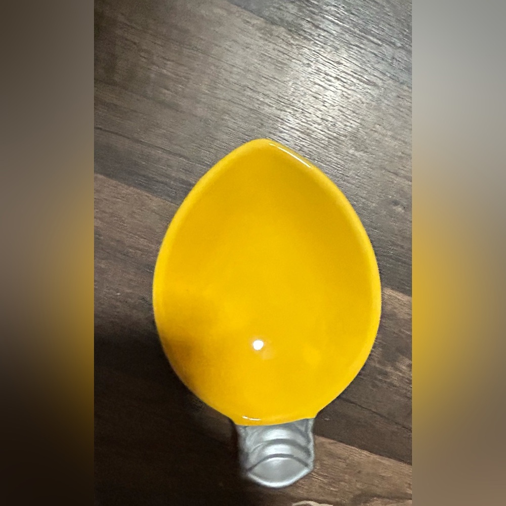 Bella’s casa by ganz Yellow Ceramic light bulb Shaped Decorative Dish